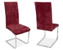 Beautex Stuhlhusse Maya Samt Mirofaser Stretch Husse Rot Bild 1