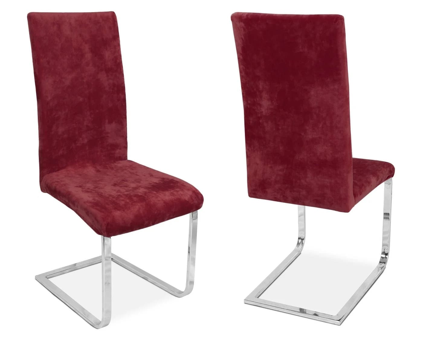Beautex Stuhlhusse Maya Samt Mirofaser Stretch Husse Rot