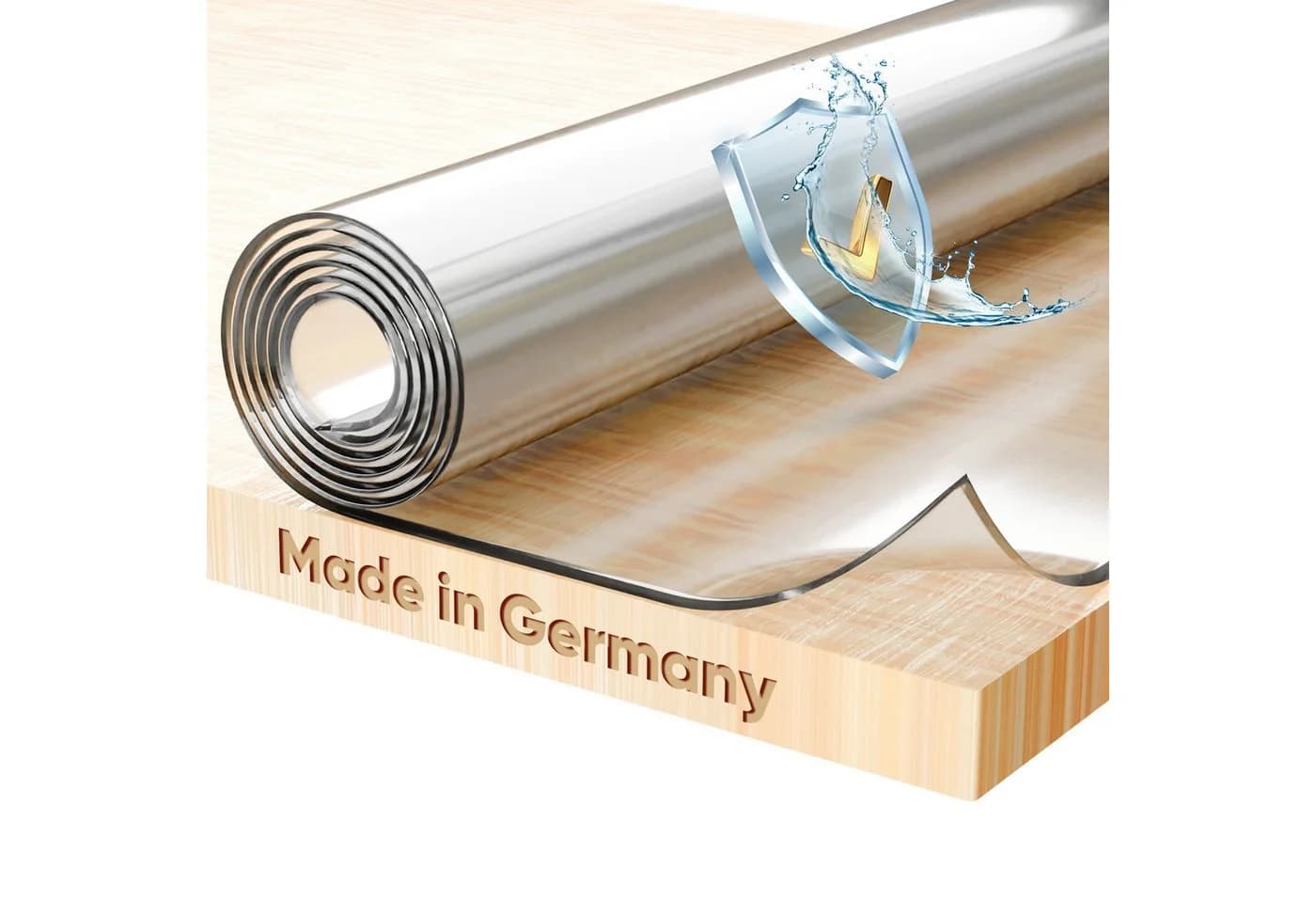 Beautex Tischdecke Glasklar Folie 2 mm + abgeschrägte Kante, transparente Tischdecke - Bild 2