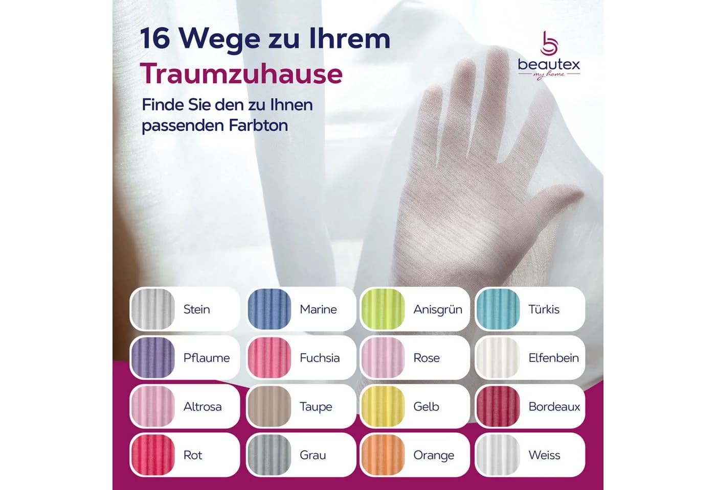 Beautex Gardine Transparent Dolly mit Ösen-Aufhängung (2 St) - Bild 4
