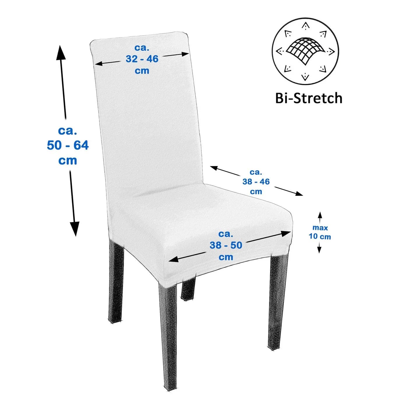 Beautex Stuhlhussen Jersey Baumwolle Bi-Elastic - Bild 3