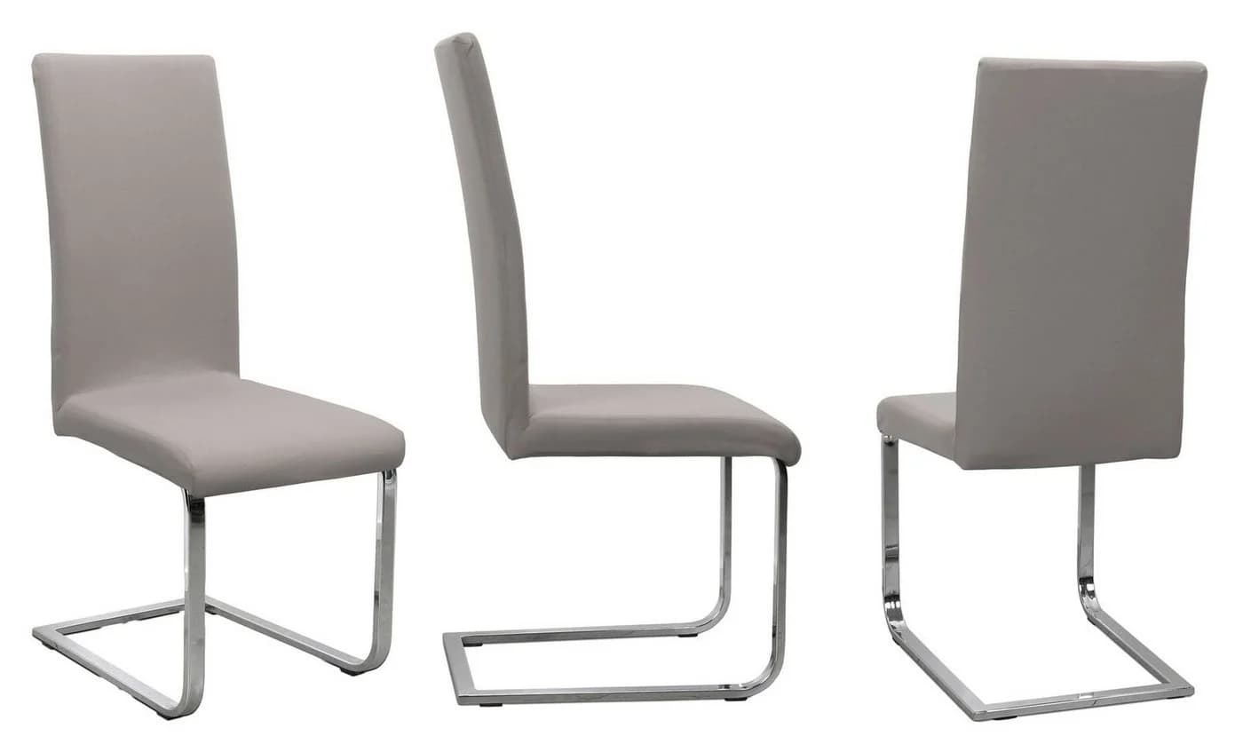 Beautex Stuhlhusse 2er Set Jersey Grau Elastische Stretch-Husse aus Baumwolle