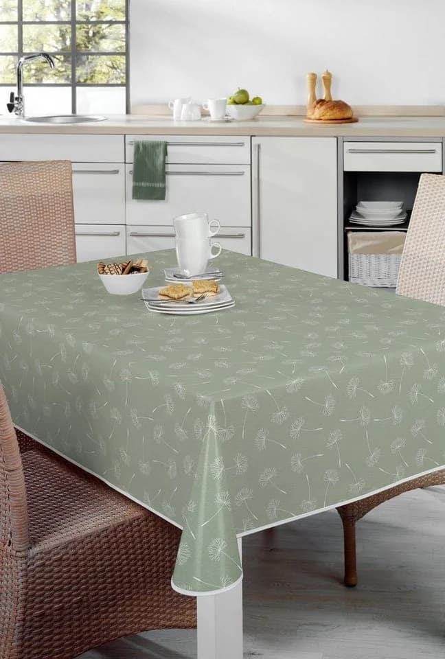 Beautex Tischdecke Wachstuch Pusteblume Grün