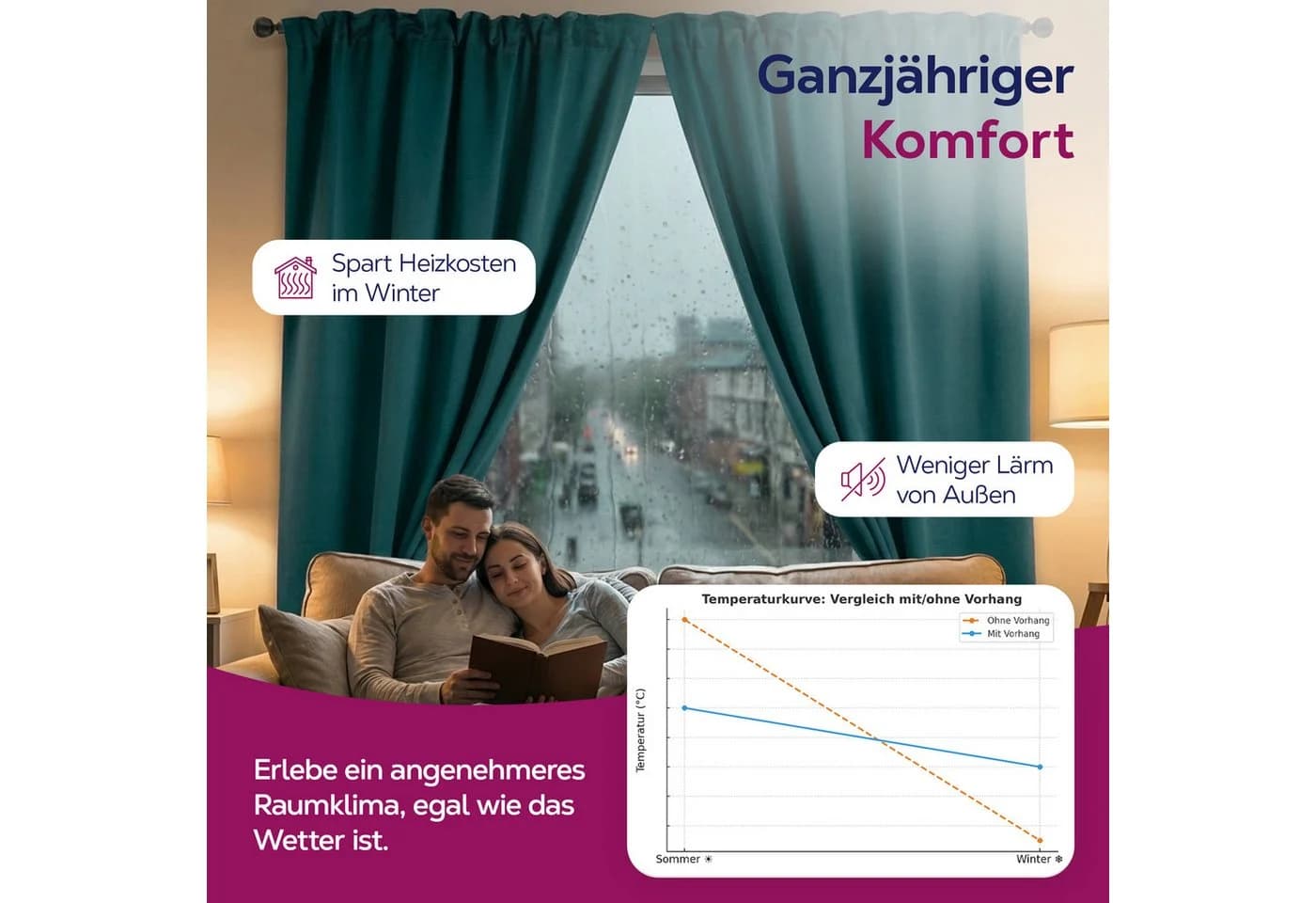 Beautex Verdunkelungsvorhang Kräuselband blickdicht grün - Bild 5