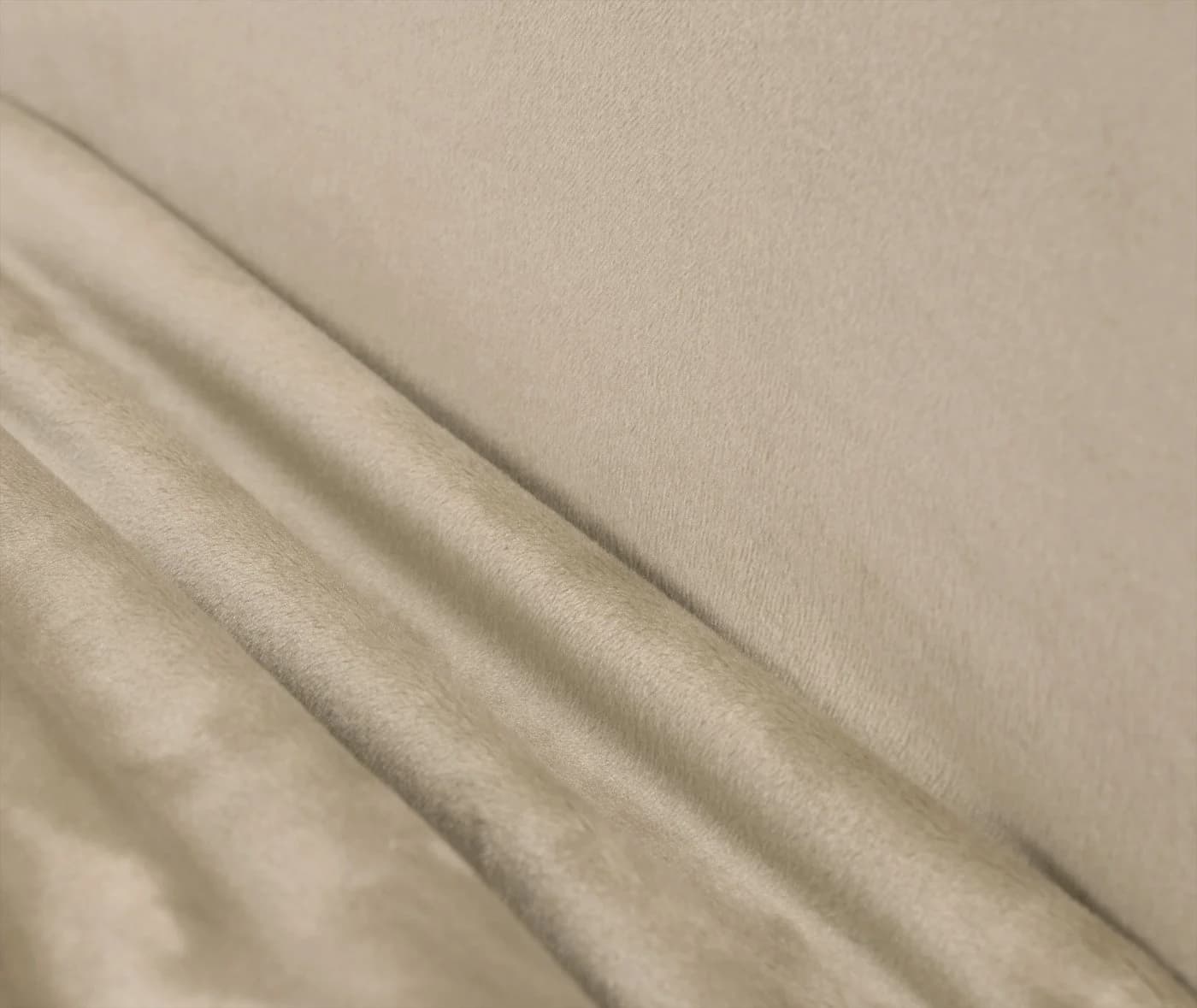 Beautex Stuhlhusse Lea Samt Mikrofaser Stretch Husse Beige - Bild 3