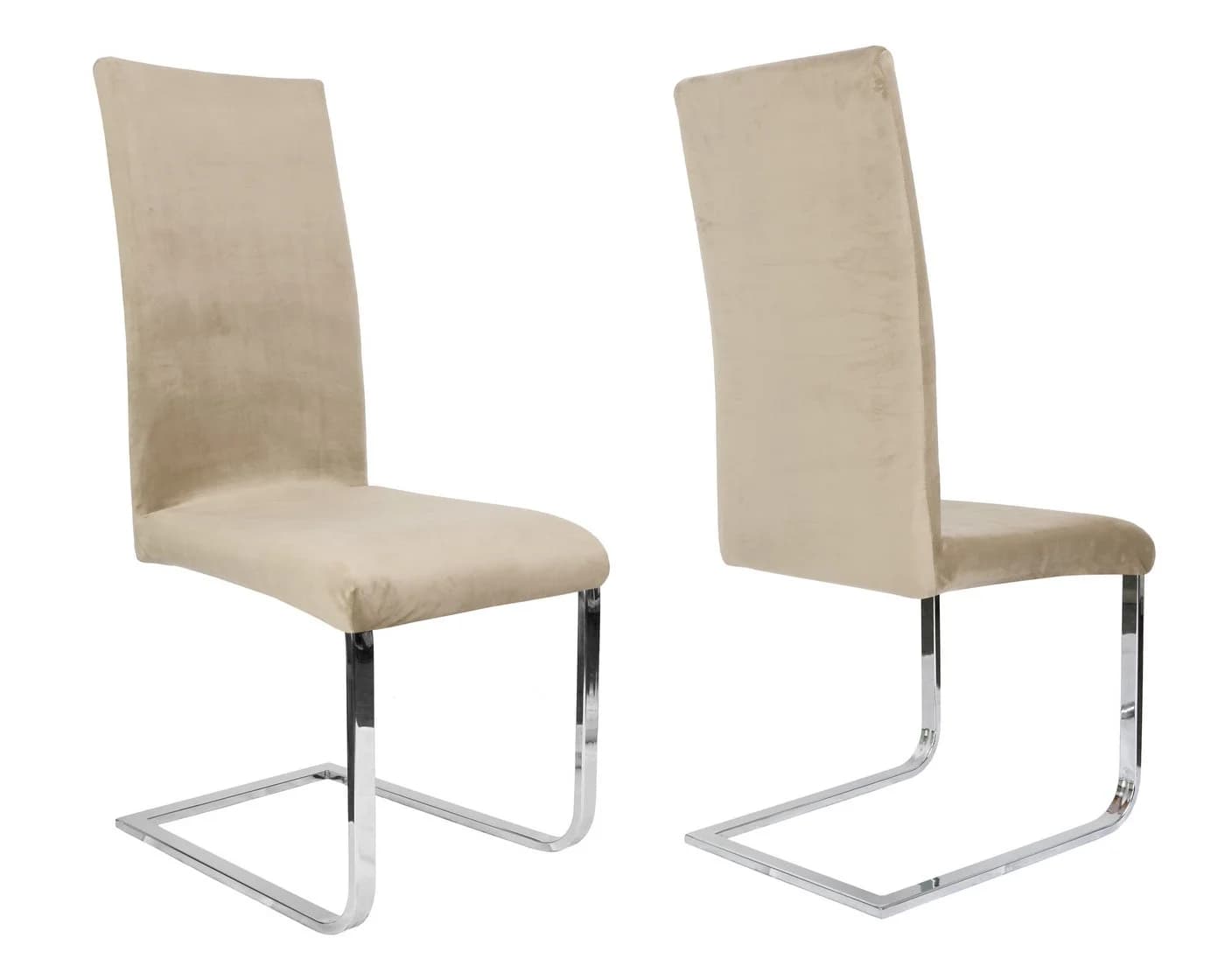 Beautex Stuhlhusse Samt Stretch 6er Set LEA Beige - Bild 3
