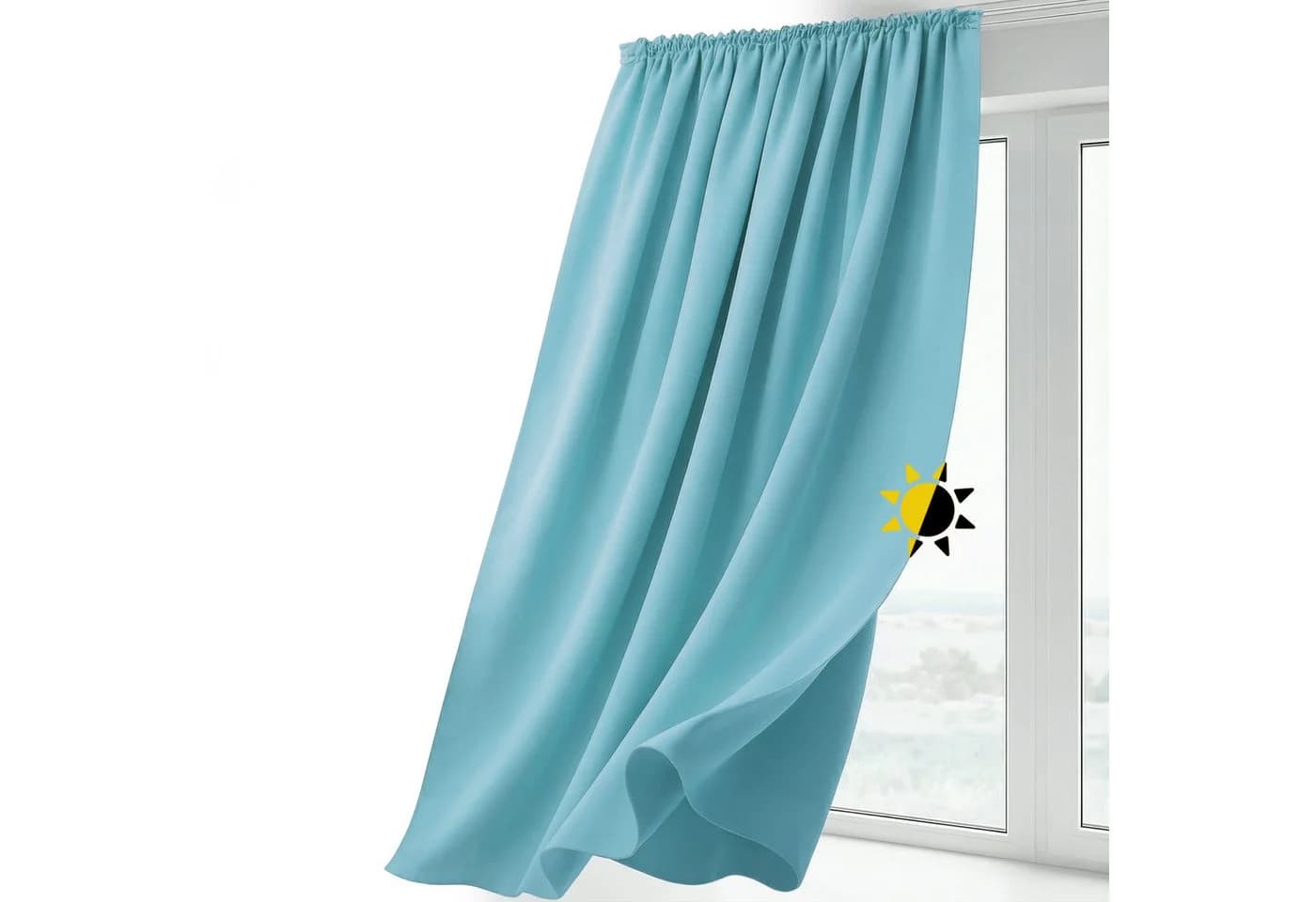Beautex Verdunkelungsvorhang Kräuselband Blickdicht Abdunkelnd Blau - Bild 2