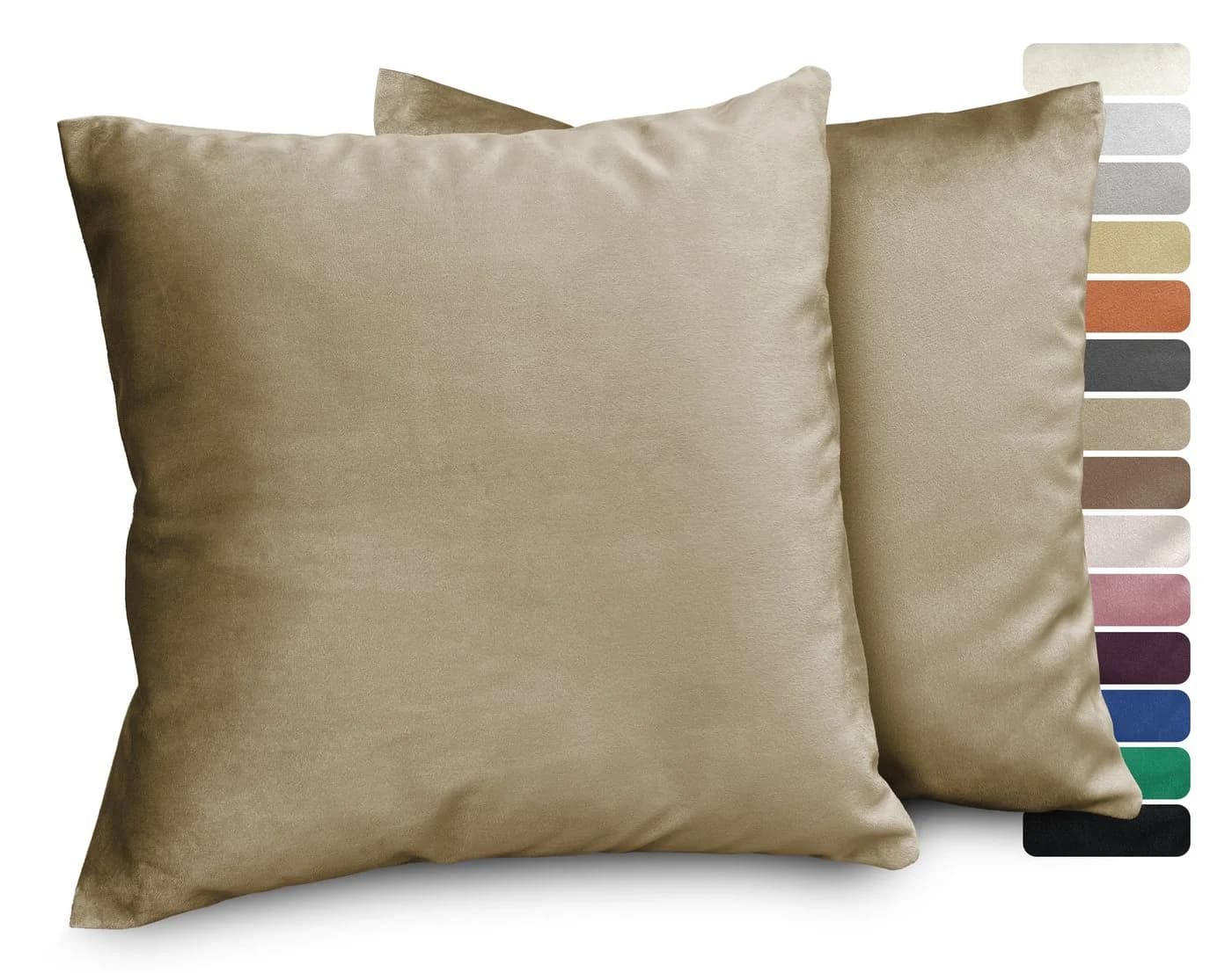 Beautex Kissenhüllen Samt 2er Set Braun Premium Kissenbezug - Bild 2