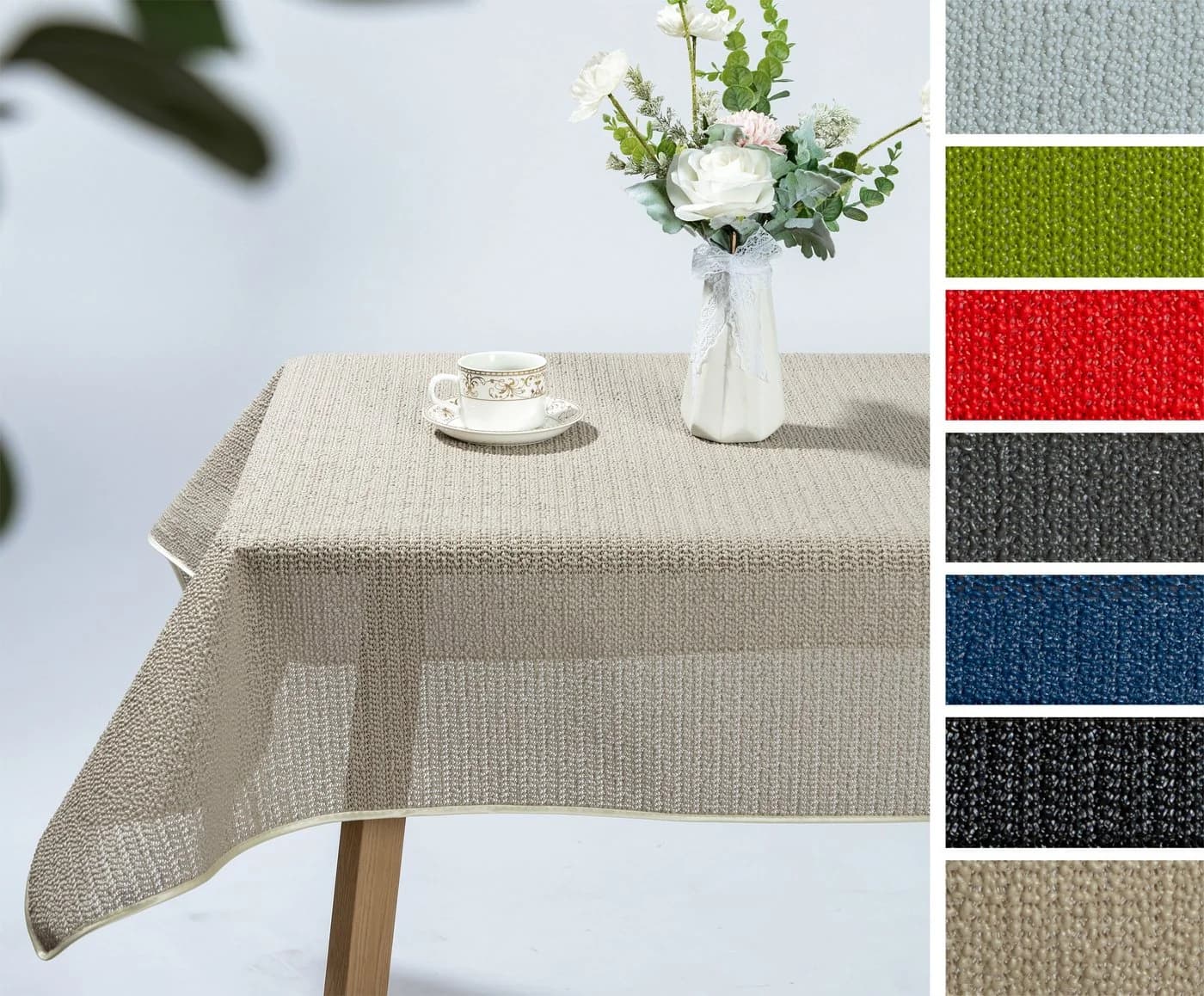 Beautex Tischdecke Tokio Weichschaum mit Paspelband Beige - Bild 2