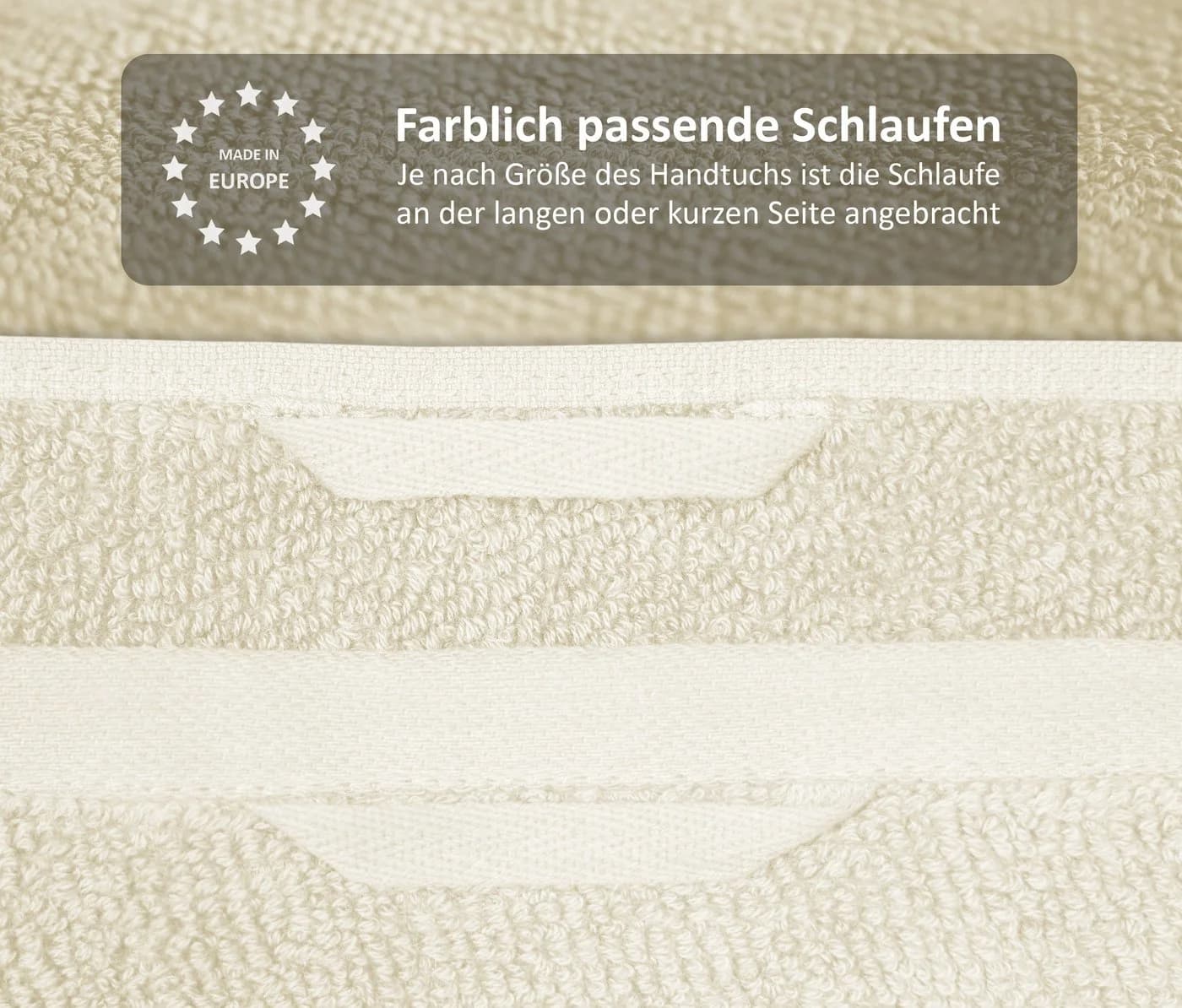 Beautex Handtuch Set Premium Frottier 100% Baumwolle Creme - Bild 5