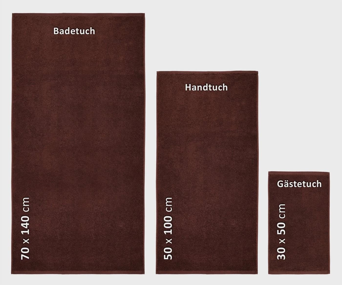 Beautex Handtuch Set Premium Frottier 550g/m² Dunkelbraun - Bild 3