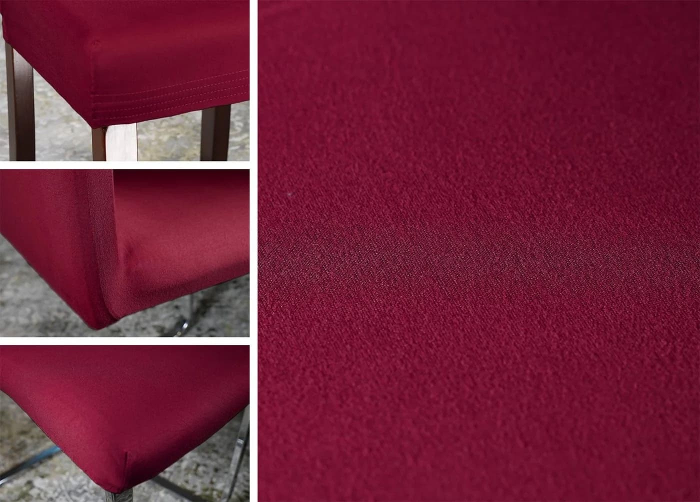 Beautex Stuhlhusse Mikrofaser Bordeaux Elastische Stretch Husse - Bild 3