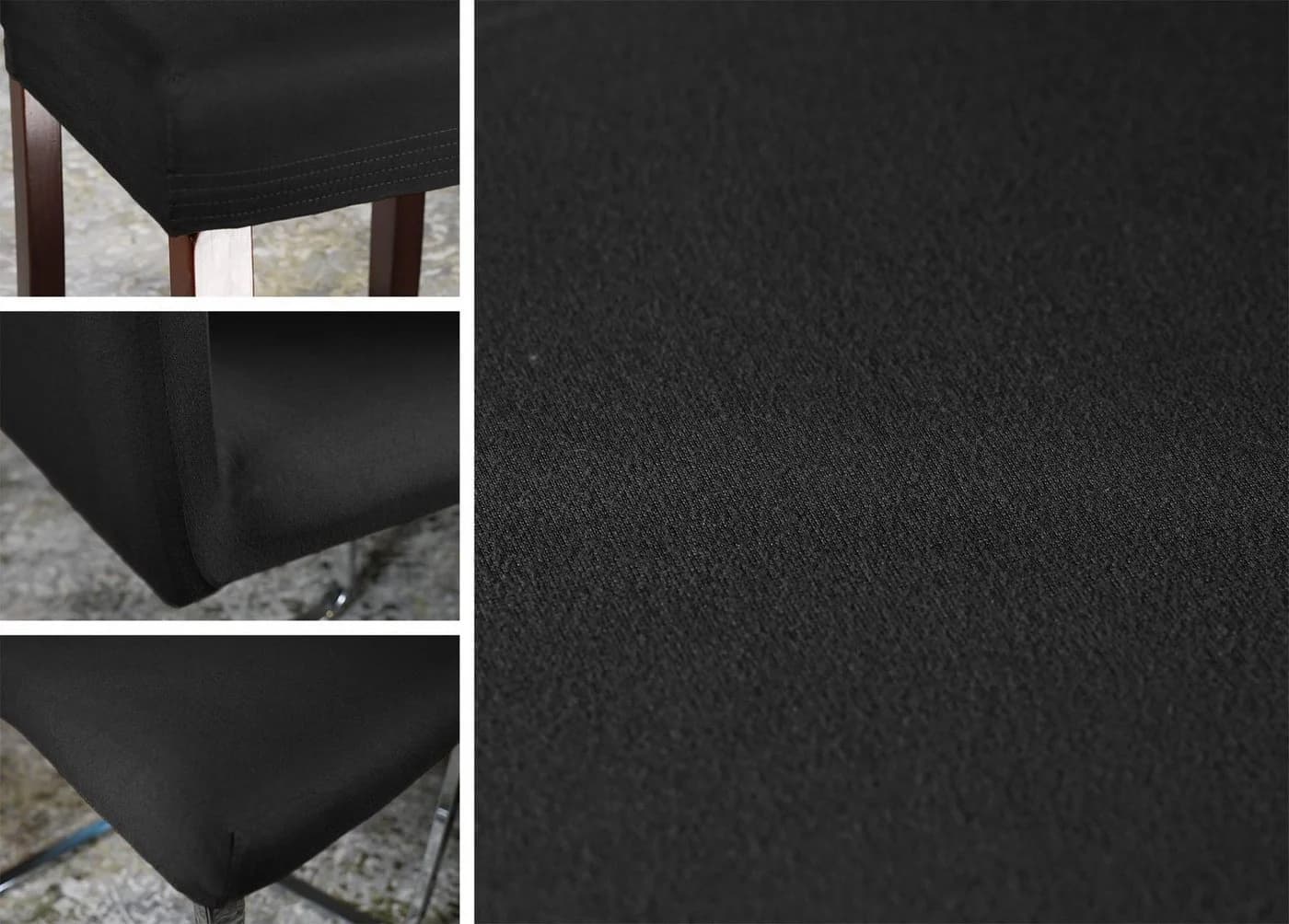 Beautex Stuhlhusse Mikrofaser Schwarz Bi-Elastic Stretch - Bild 3
