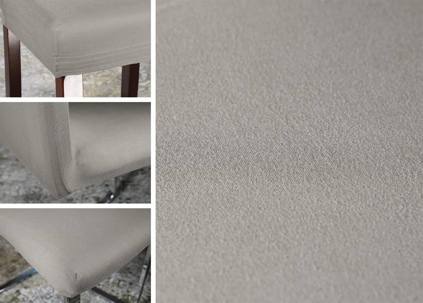 Beautex Stuhlhusse Mikrofaser Beige Elastische Stretch Husse - Bild 3