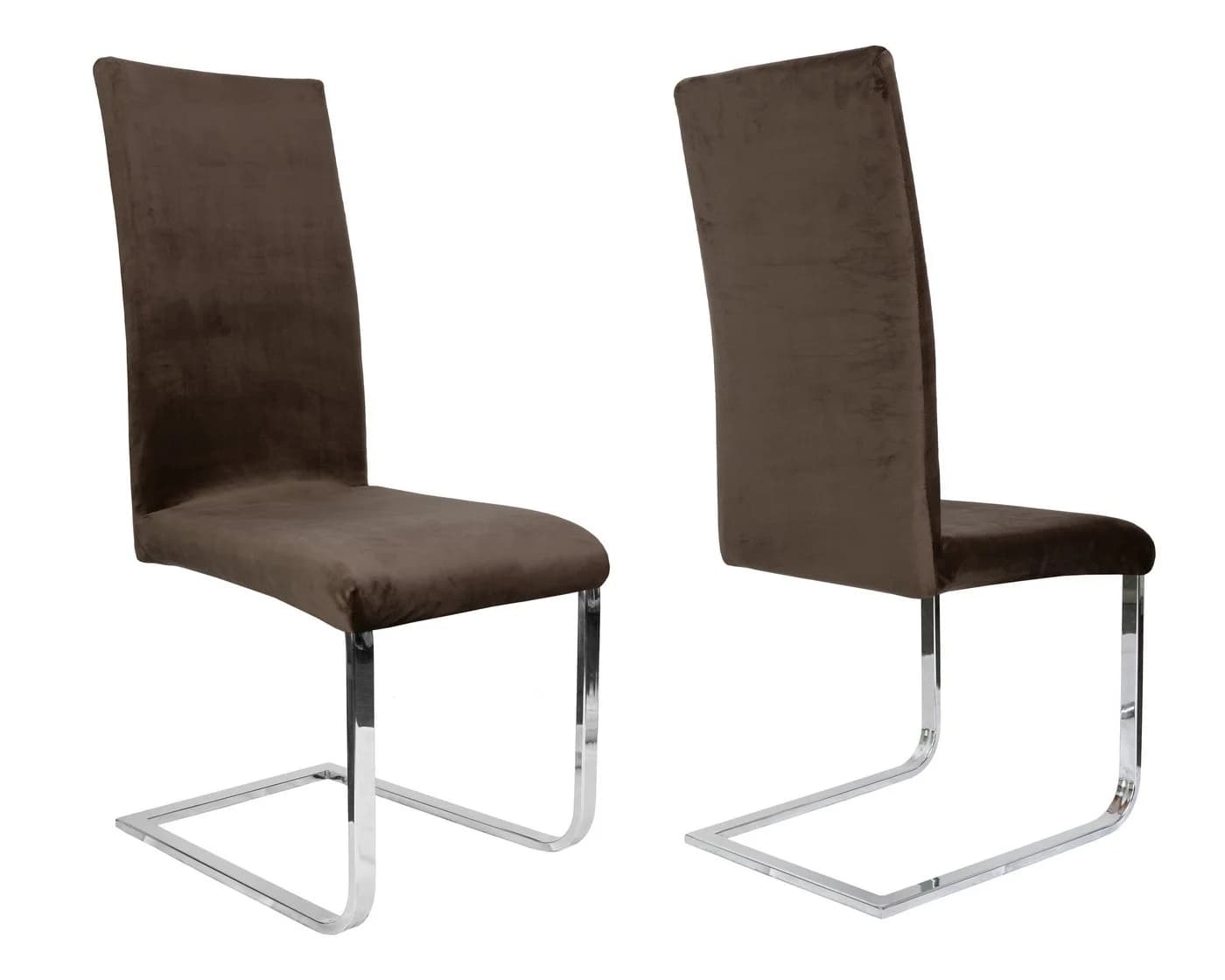 Beautex Stuhlhusse Lea Braun Samt Mikrofaser Stretch