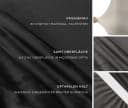 Beautex Stuhlhusse EVA Lang Schwarz Elastische Uni Stretch-Husse Samt Mikrofaser Bild 3