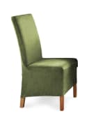 Beautex Stuhlhusse EVA Lang Elastisch Uni Samt Mikrofaser Grün Bild 2