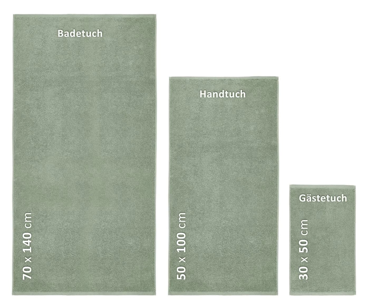 Beautex Handtuch Set Premium Frottier Reisoptik Grün - Bild 3