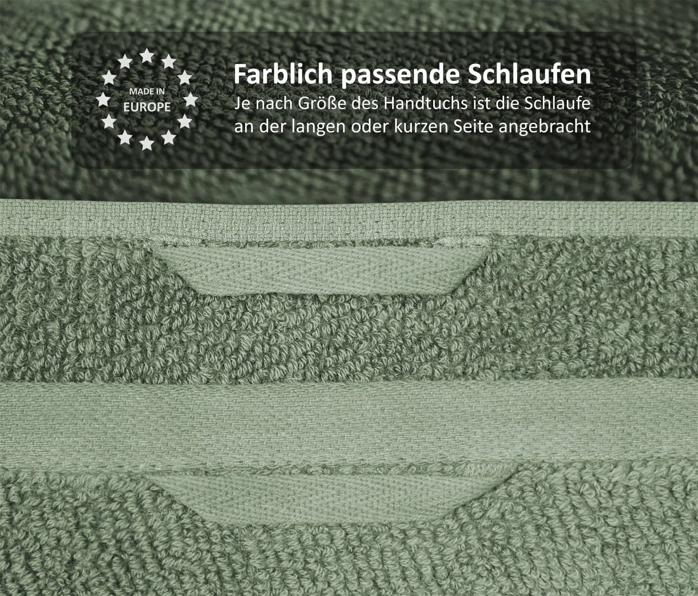 Beautex Handtuch Set Premium Frottier Reisoptik Grün - Bild 5