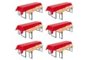 Beautex Partytischdecke Rot 100x250cm wasserabweisend Bild 2