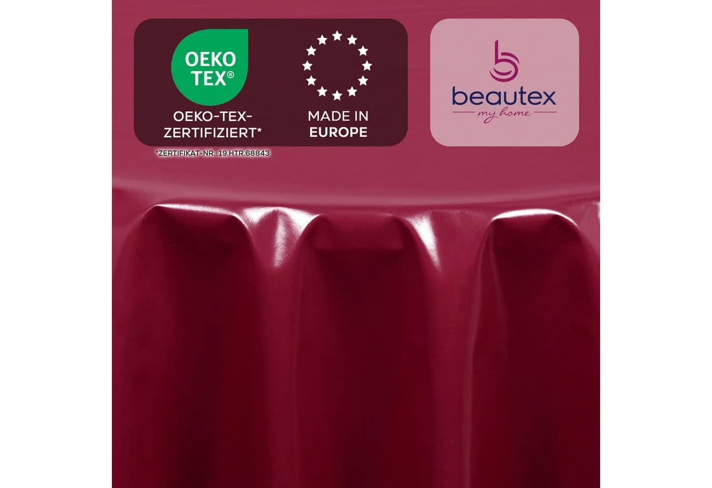 Beautex Tischdecke Uni Wachstuchtischdecke OVAL RUND ECKIG, Wachstuch abwischbar - Bild 4
