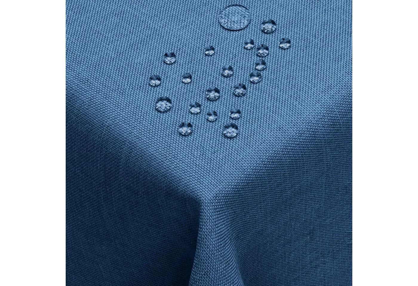 DecoHomeTextil Tischdecke Leinen Optik Dunkelblau Wasserabweisend - Bild 2