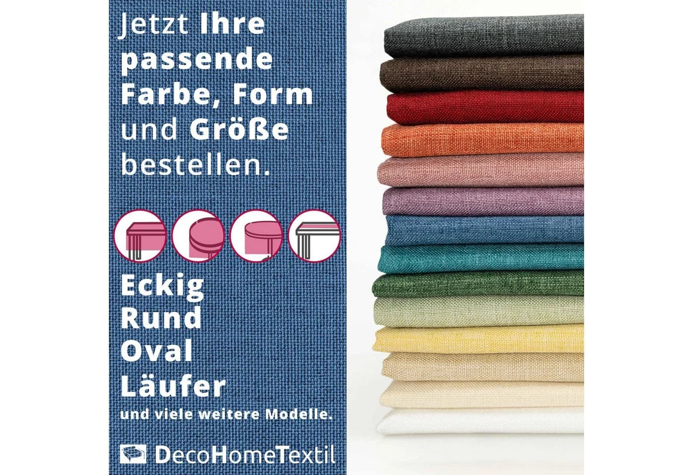 DecoHomeTextil Tischdecke Leinen Optik Dunkelblau Wasserabweisend - Bild 3