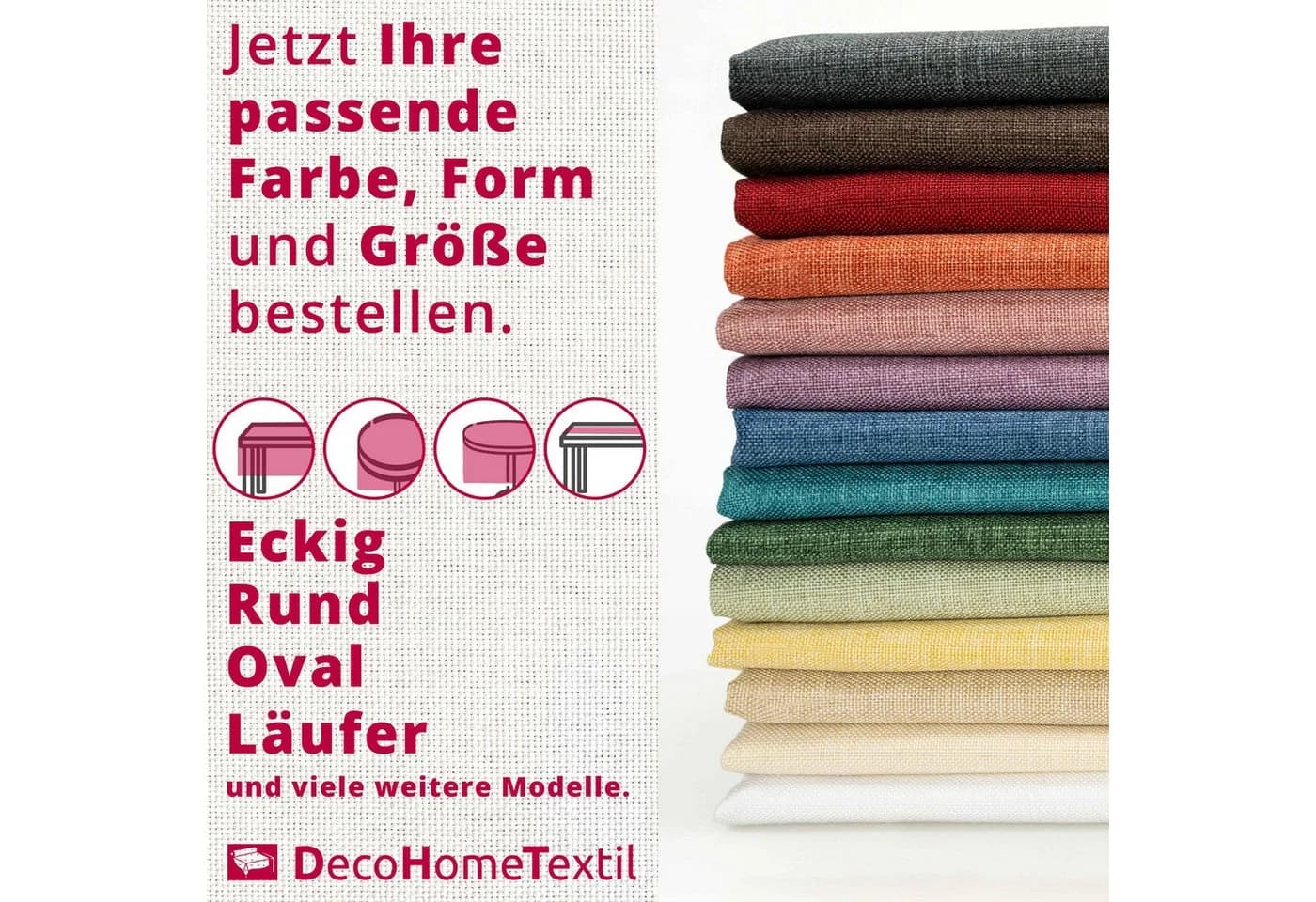 DecoHomeTextil Tischdecke Leinen Optik Weiss Abwaschbar Wasserabweisend - Bild 3