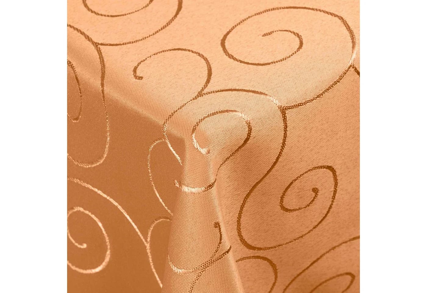 DecoHomeTextil Tischdecke Terrakotta Ornament Damast - Bild 2