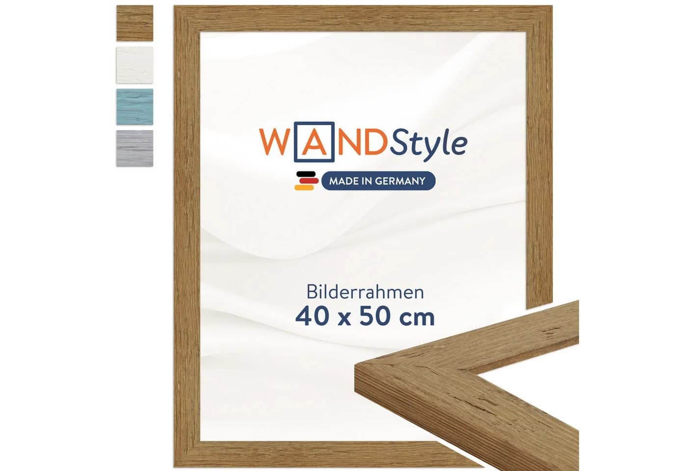 WANDStyle Bilderrahmen H750 Eiche-Optik Massivholz Landhaus Stil Braun - Bild 2