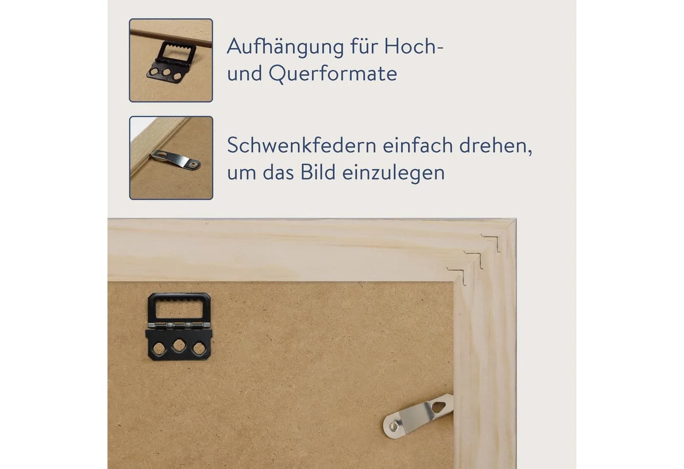 WANDStyle Bilderrahmen H750 Eiche-Optik Massivholz Landhaus Stil Braun - Bild 5