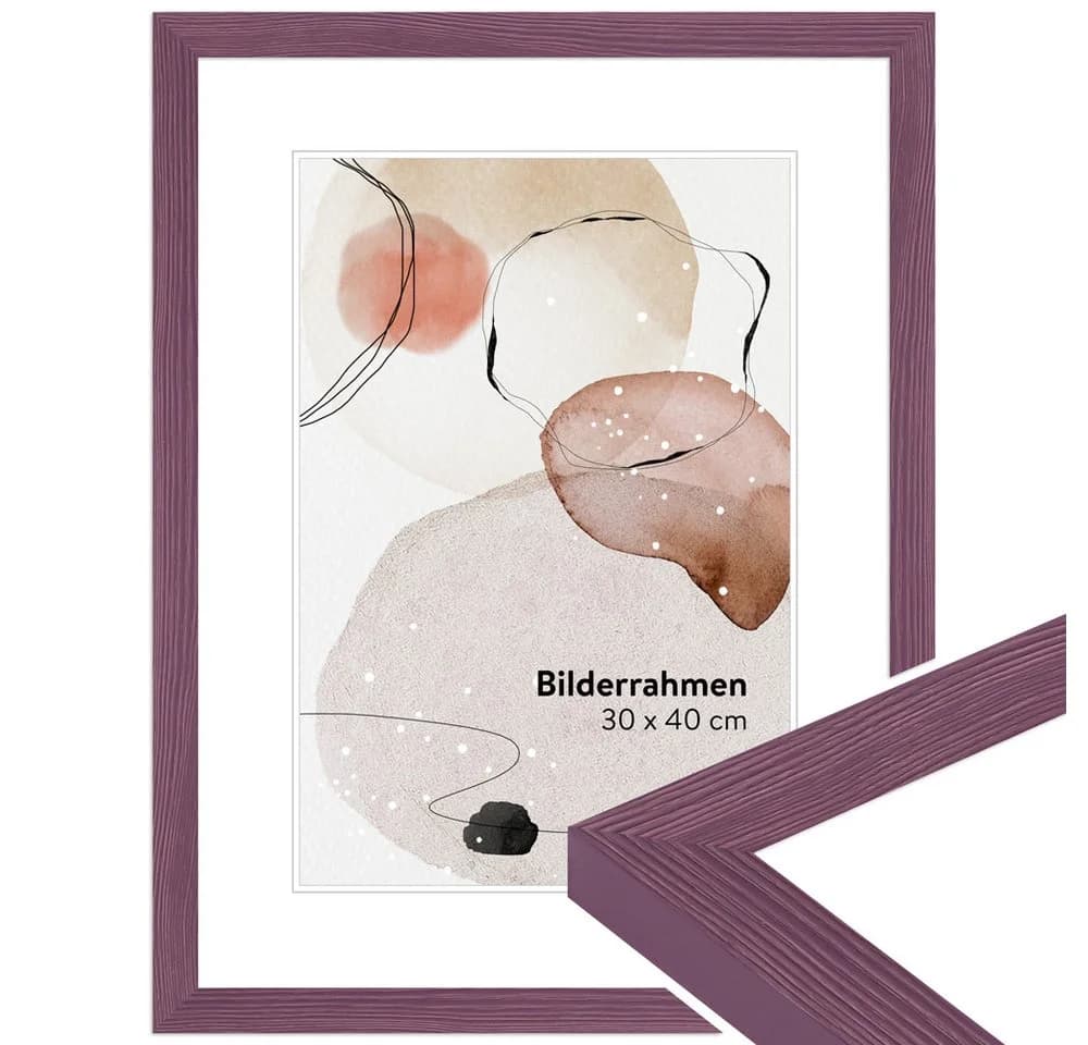 WANDStyle Bilderrahmen H300 Violett 20x30 cm Holz Modern - Bild 2