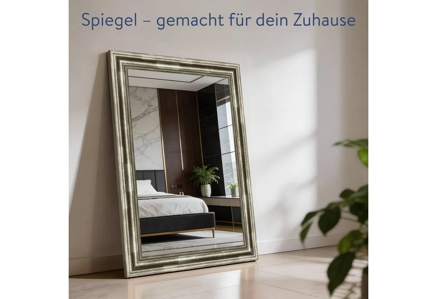 WANDStyle Wandspiegel H550 Silber Massivholz Antik Stil - Bild 3