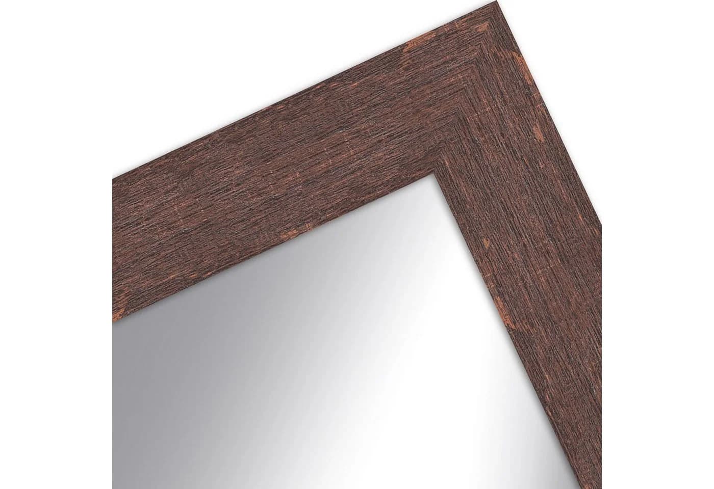WANDStyle Wandspiegel H610 Nussbaum-Optik Massivholz Vintage