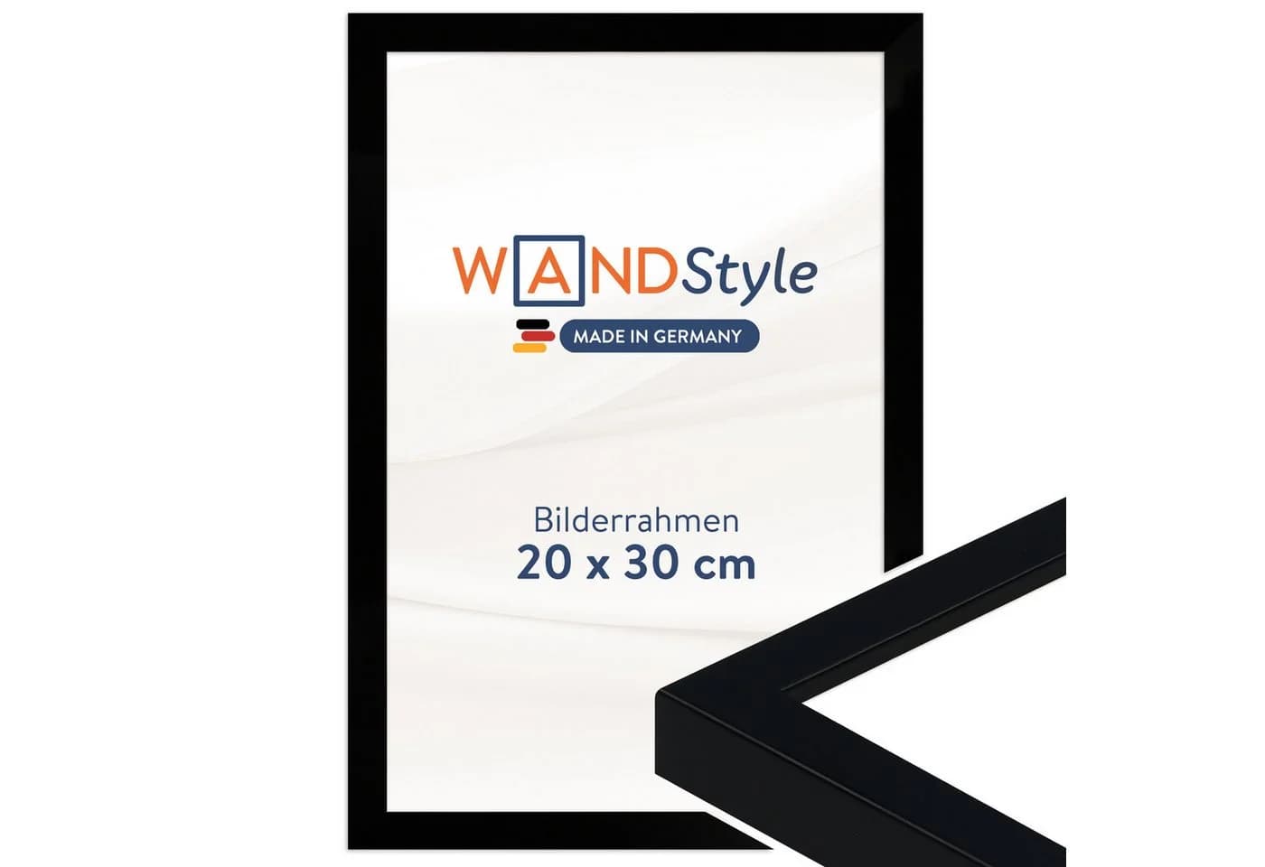 WANDStyle Bilderrahmen H950 Schwarz Massivholz Modern - Bild 2