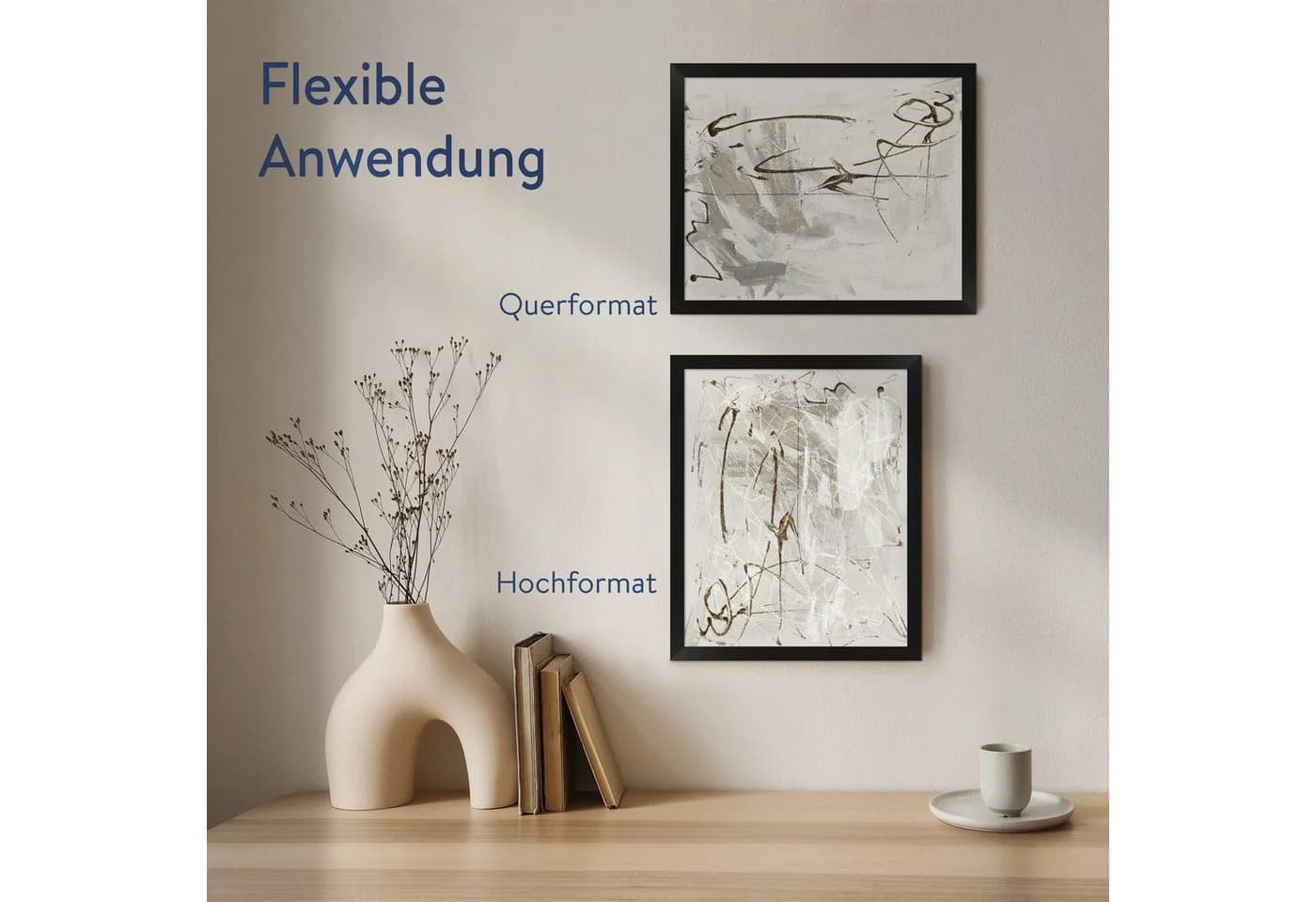 WANDStyle Bilderrahmen H950 Schwarz Massivholz Modern - Bild 4
