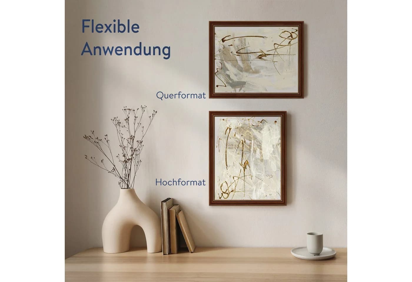 WANDStyle Bilderrahmen H182 Braun Massivholz Antik Stil A4 - Bild 4
