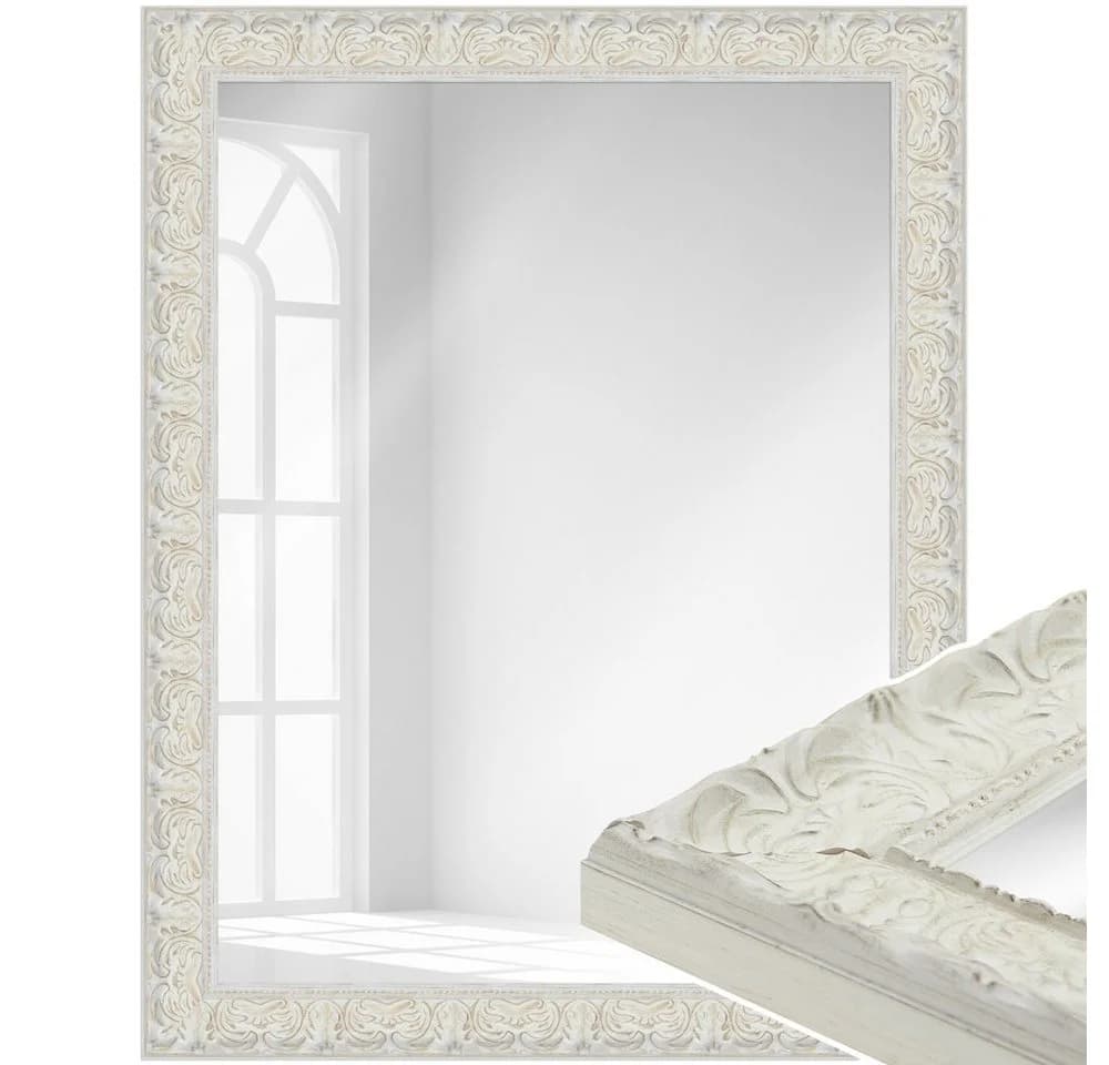WANDStyle Wandspiegel E033 Weiß Massivholz Barock Stil - Bild 2