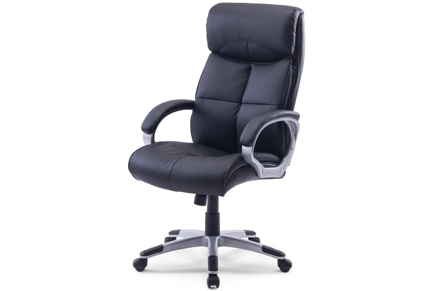 Midori Chefsessel Schwarz Kunstleder XXL Bürodrehstuhl mit Wippmechanik - Bild 3