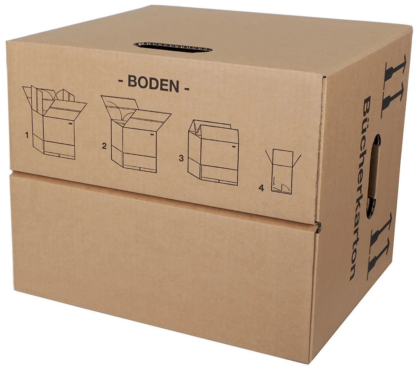KK Verpackungen Aufbewahrungsbox Spar-Set 15 St. Braun Bücherkartons