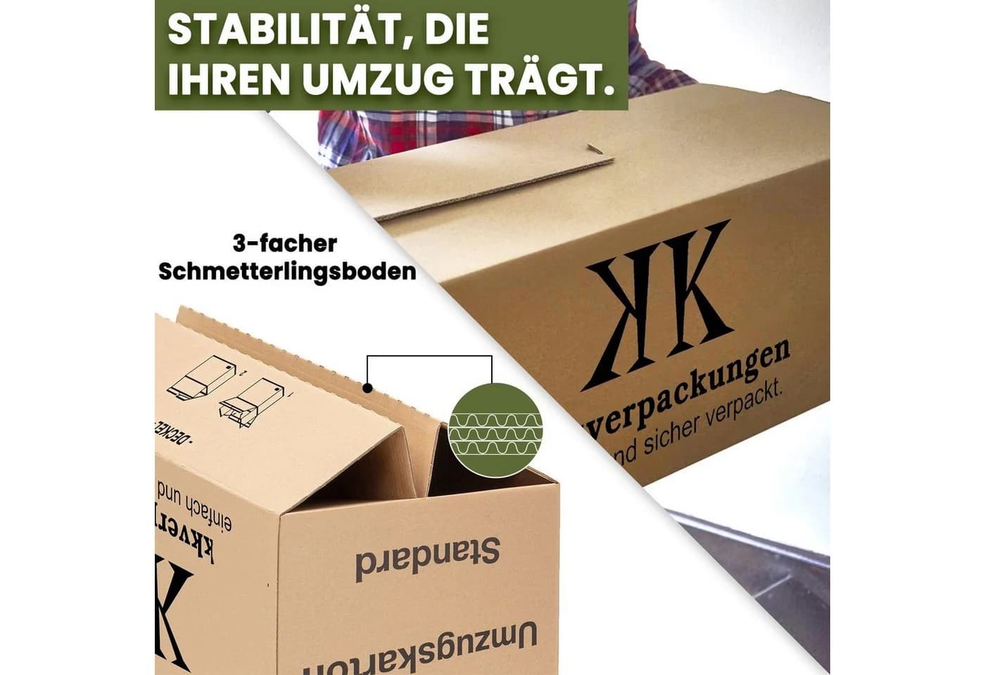 KK Verpackungen Umzugskartons 50er-Set Braun - Bild 3