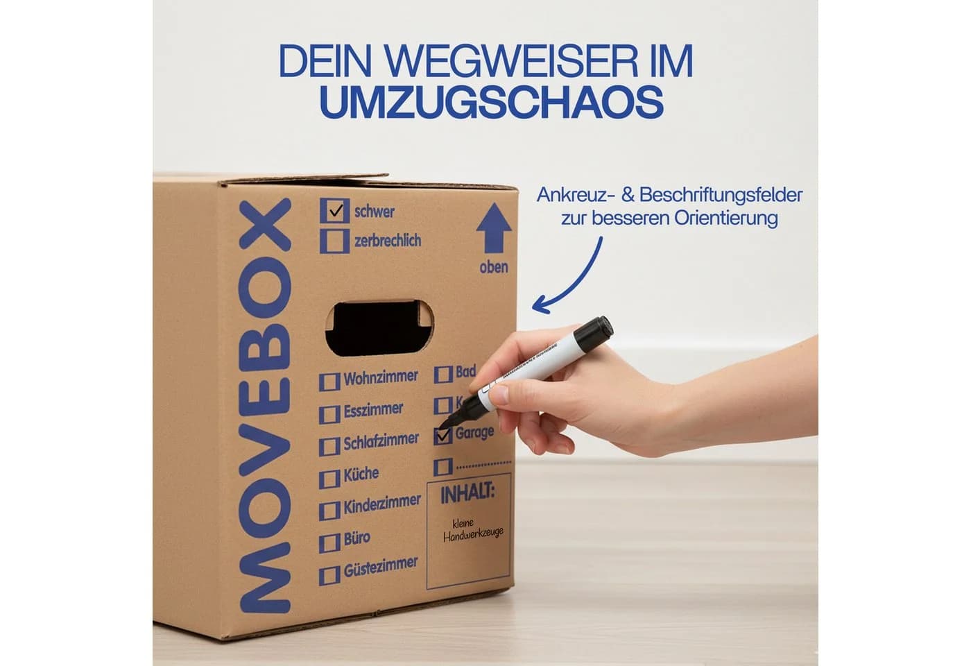 KK Verpackungen Movebox Umzugskarton 25er Set Braun 2-wellig - Bild 5