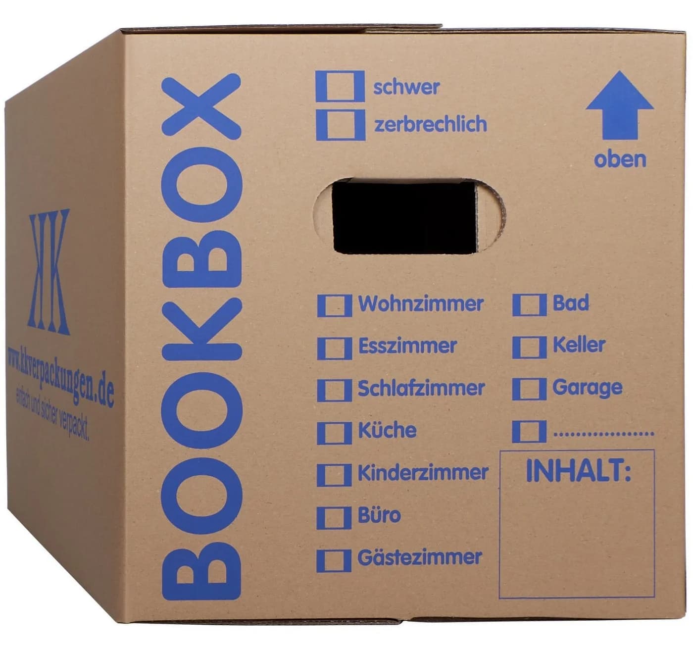 KK Verpackungen Aufbewahrungsbox 10er Set Profi Bücherkarton Umzugskiste Braun - Bild 2
