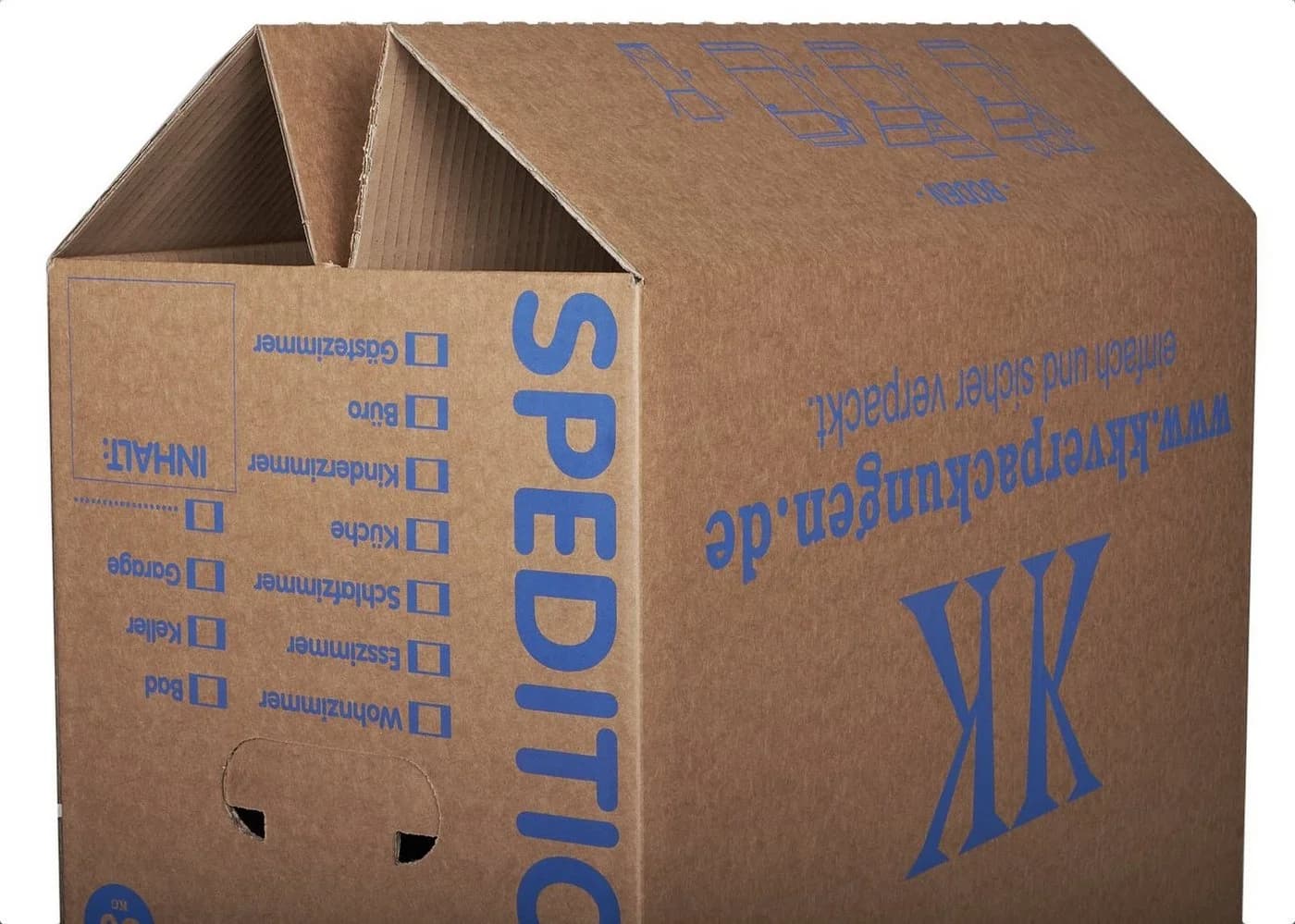 KK Verpackungen Umzugskiste 10er-Set 50kg Traglast Braun - Bild 5