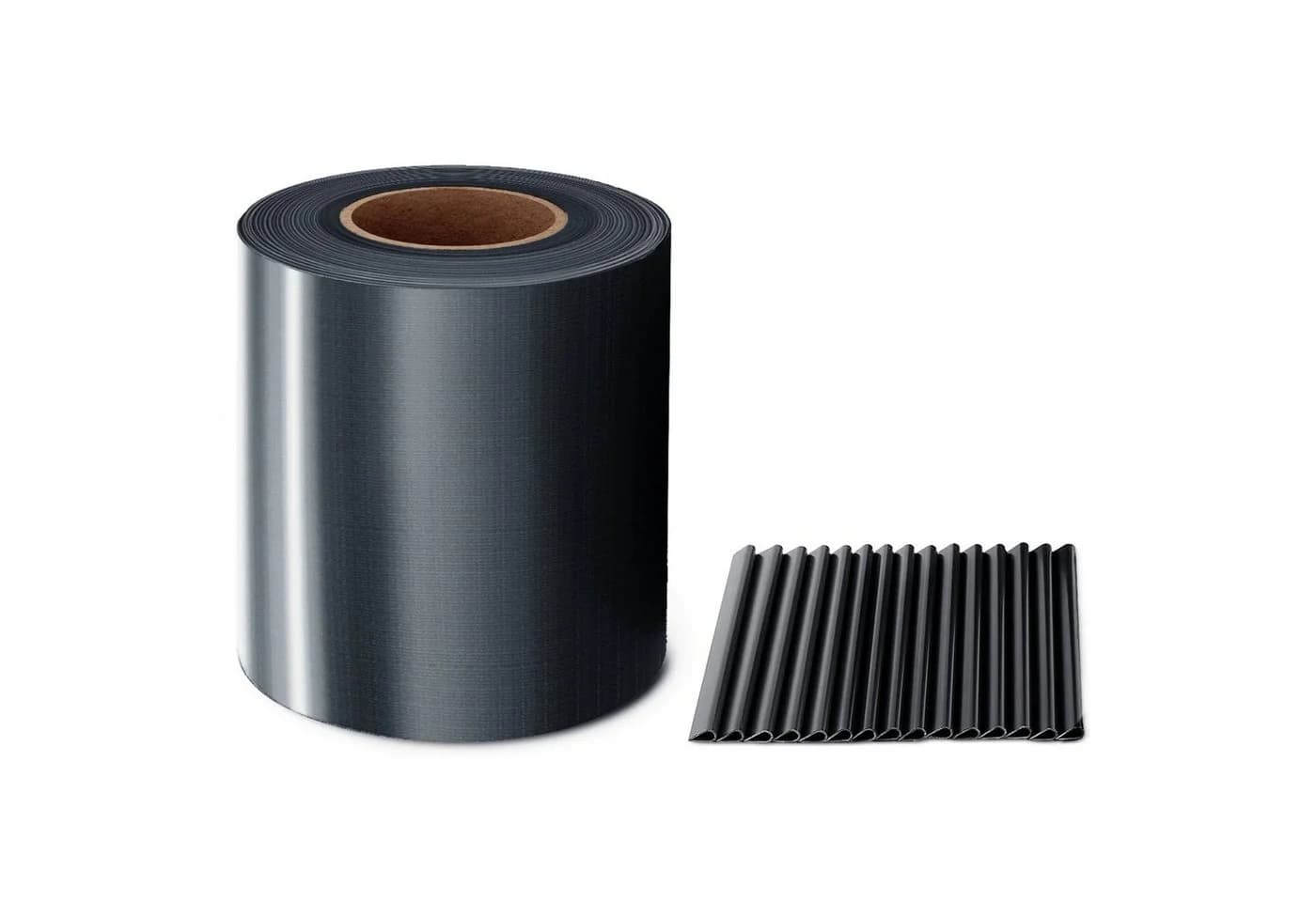 Midori Sichtschutzstreifen PVC Anthrazit 35m Rolle mit Clips - Bild 2