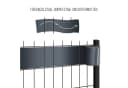 Midori Sichtschutzstreifen PVC Anthrazit 35m Rolle mit Clips Bild 5
