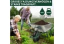 Midori Schubkarre Grün 100L Fassungsvermögen Traglast 210 kg Bild 3
