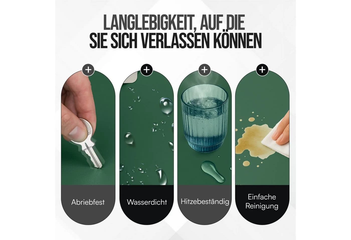Midori Schreibtischunterlage Dunkelgrün Kunstleder - Bild 4