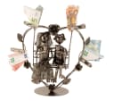 Mel-O-Design Metall-Hochzeitspaar auf Schaukel silberfarben Bild 1