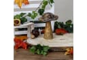Mel-O-Design Holzpilz Deko Pilz aus Holz groß mit glasiertem Hut Bild 1